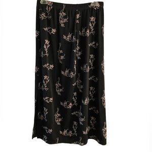 Liz Baker Vintage Black Floral Skirt